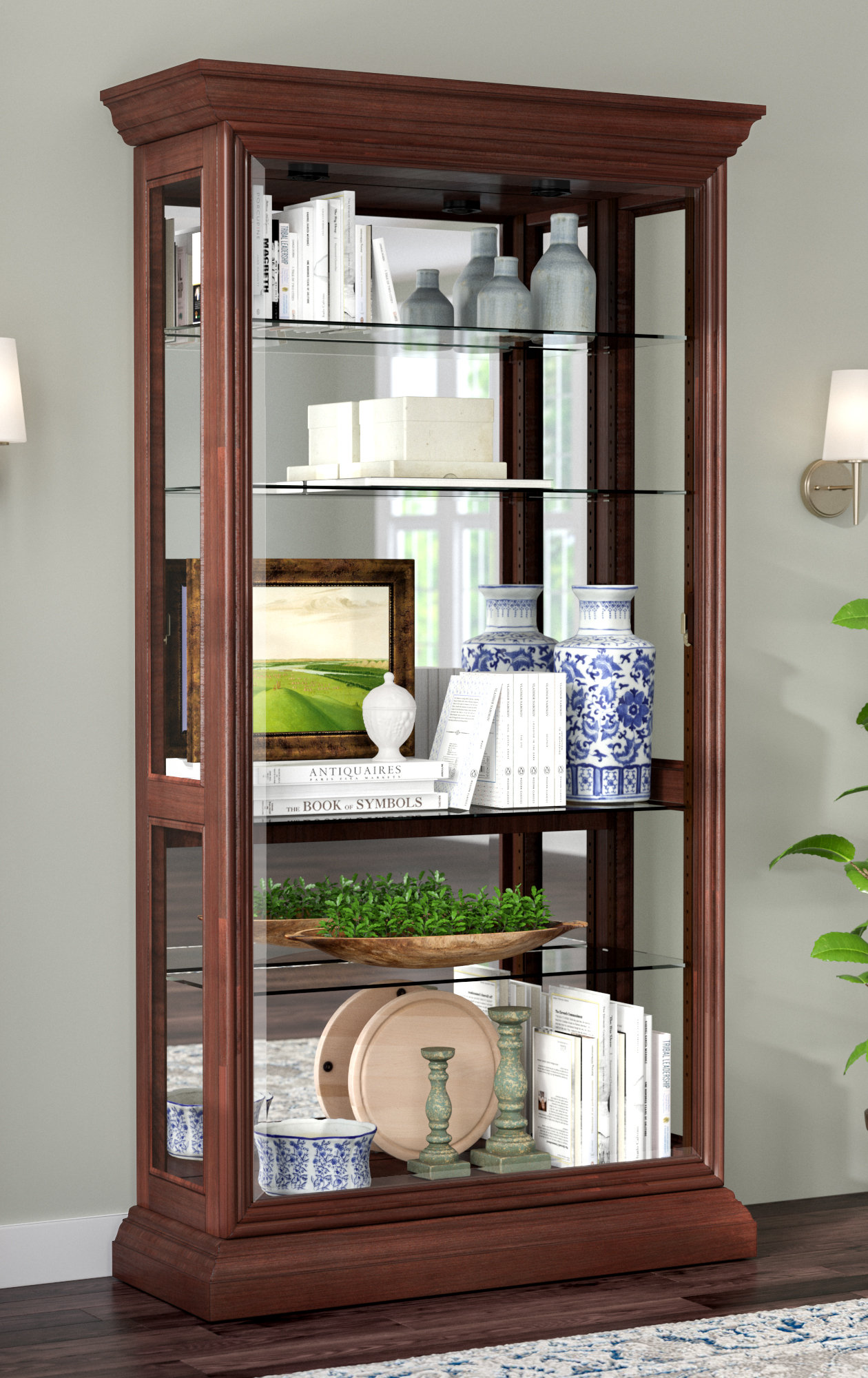 Darby Home Co Nancy Eden Lighted Curio Cabinet Reviews Wayfair