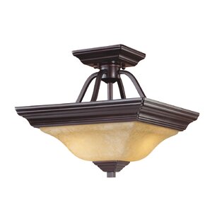 2-Light Semi-Flush Mount