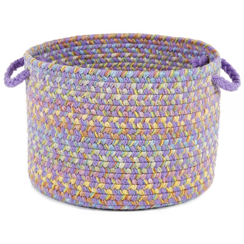 Wildon Home Brenna  Basket  Size: 10" H x 14" W x 14" D, Color: Violet