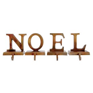 Noel 4 Piece Stocking Holder Set