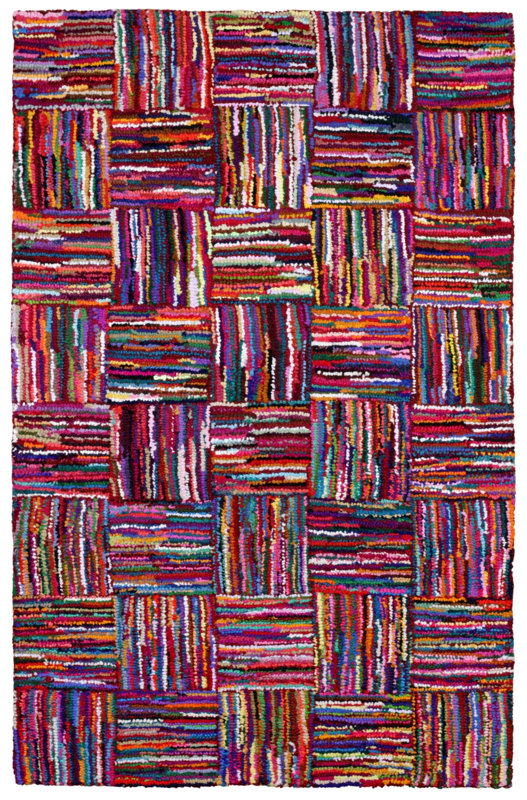 Brilliant Ribbon Hand Woven Cotton Purple/Red/Blue Area Rug & Reviews