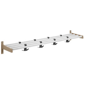 Hook Style Coat Rack with Aluminum Shelf Bars