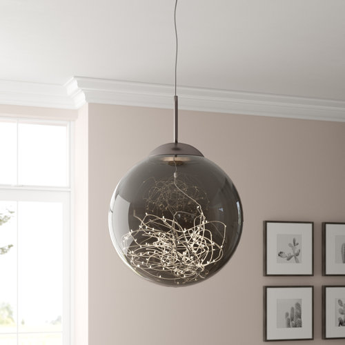 LED-Kugel_Pendelleuchte LIGHTS von HOME LOFT CONCEPT Rauchfarben