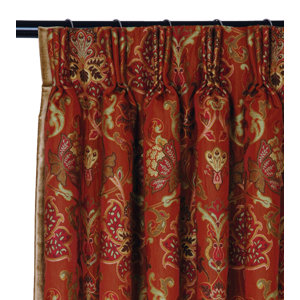 Toulon Damask Semi-Sheer Pinch Pleat Single Curtain Panel