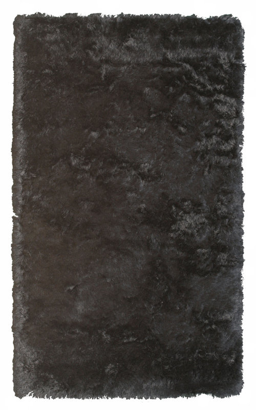 Noble House Crystal Solid Black Area Rug & Reviews Wayfair