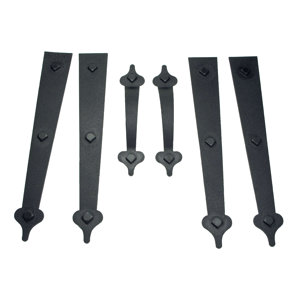Hinge-It 6 Piece Decorative Garage Door Hinge Set