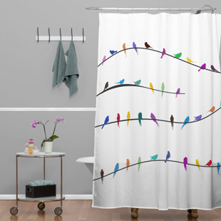 Modern Shower Curtains Allmodern Ketner Hy Spring Shower Curtain