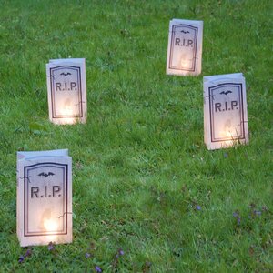 Tombstone Battery Operated Luminaria Kit with Timer