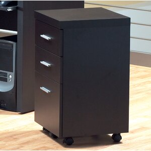 3-Drawer Hollow-Core Mobile File Cabinet
