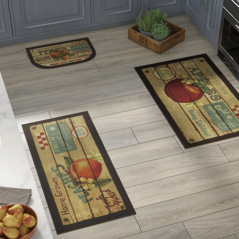 August Grove Corrine 3 Piece Fruit Crate Kitchen Mat Set ...