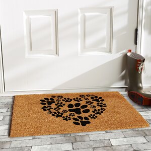 Lattimore Heart Paws Doormat