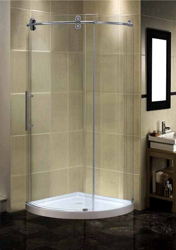 Aston Orbitus 36 X 75 Completely Frameless Round Shower Orbitus 36 X 75 Completely Frameless Round Shower Enclosure With Base