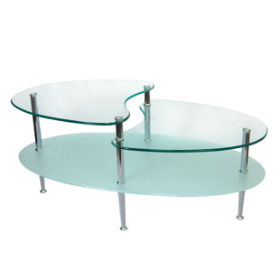 Gl Top Display Coffee Table Wayfair Co Uk Gl Oval Coffee Table