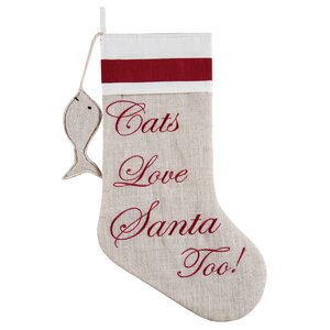 Cats Love Santa Too! Stocking