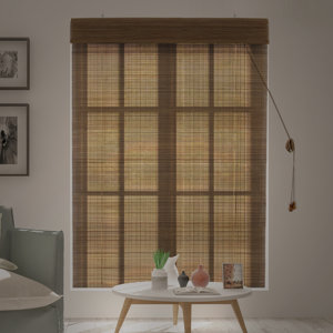 Bamboo Semi-Sheer Roll-Up Shade