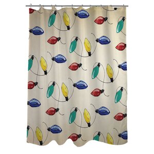 Christmas Lights Shower Curtain