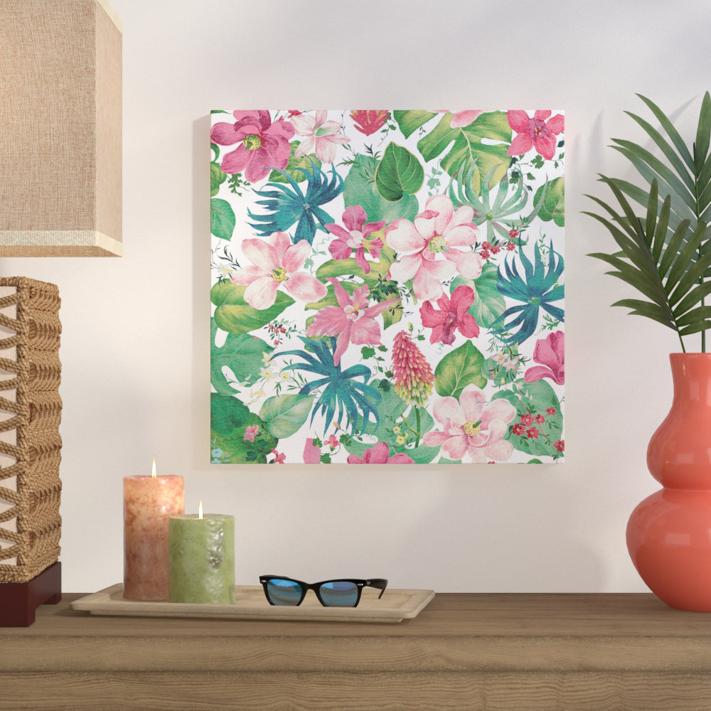 Bay Isle Home Tropical Dream Bright On White Graphic Art On Wrapped
