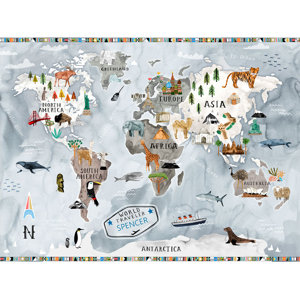 Customizable Watercolor Map - Canvas Art