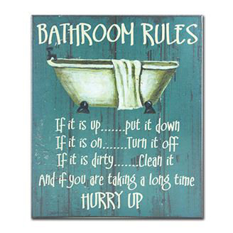 Bathroom Rules Textual Art Bathroom Rules Textual Art