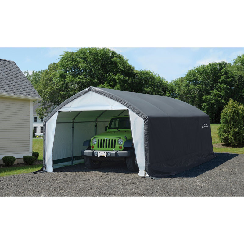 Shelterlogic Accelaframe 12 Ft X 19 5 Garage Reviews Wayfair Accelaframe 12 Ft X 19 5 Garage