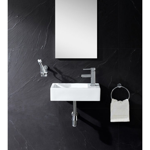 Ceramic 18 Wall Mount Bathroom Sink Allmodern Ceramic 18 Wall Mount Bathroom Sink