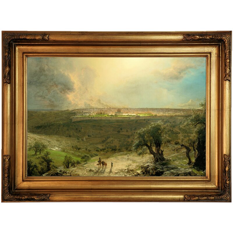 Astoria Grand 'Jerusalem from the Mount of Olives 1870 Church' Framed ...