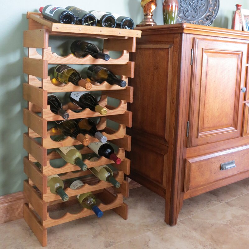 Wooden Mallet Dakota 24 Bottle Floor Wine Rack & Reviews | Wayfair