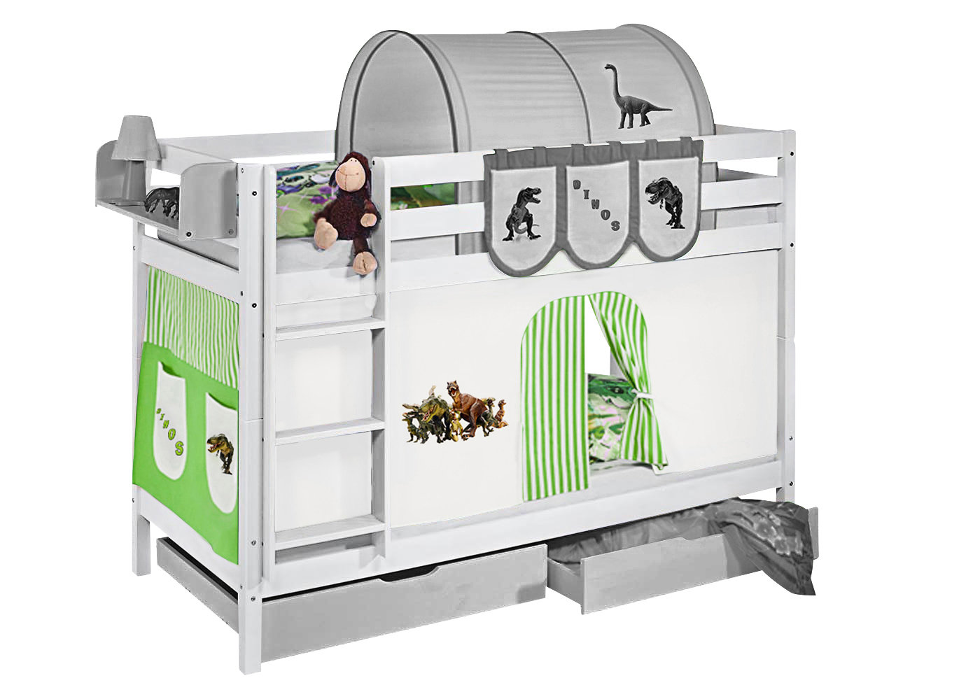 Etagenbett Wayfair : Lilokids etagenbett dinos mit hochbettvorhang 90cm x 190cm wayfair.de
