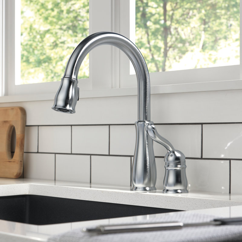 Delta Leland Pull Down Touch Single Handle Kitchen Faucet & Reviews
