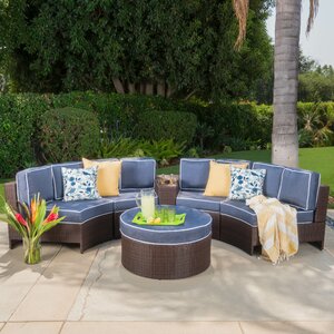 Daniela 6 Piece Sectional Seating Group with Ottoman