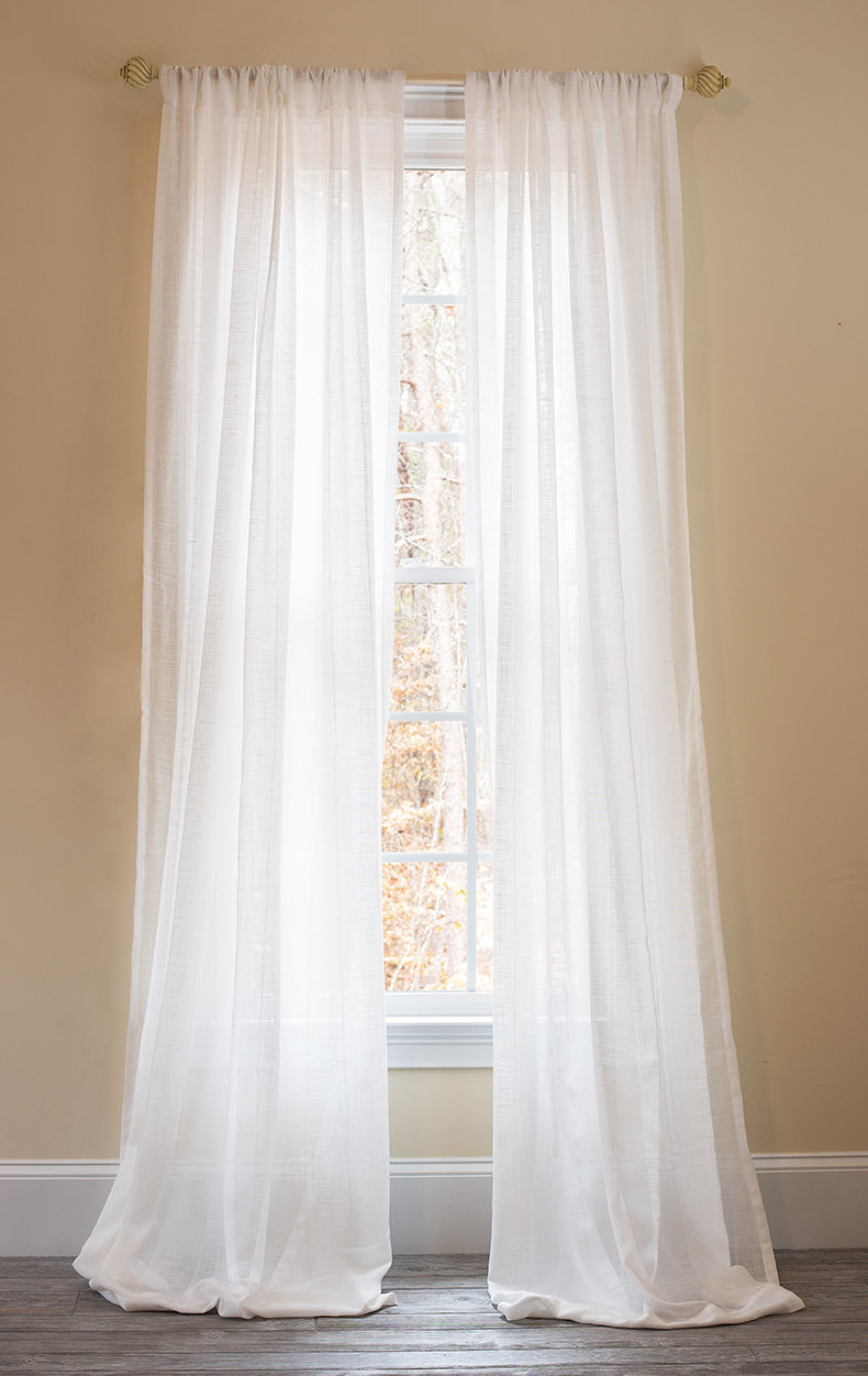 Manor Luxe Sandy Beach Solid Sheer Rod Pocket Single Curtain Panel Manor Luxe Sandy Beach Solid Sheer Rod Pocket Single Curtain Panel Reviews Wayfair