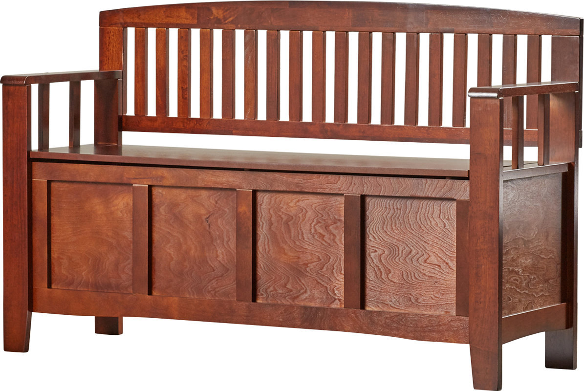 Alcott Hill Garrity Wood Storage Bench & Reviews Wayfair