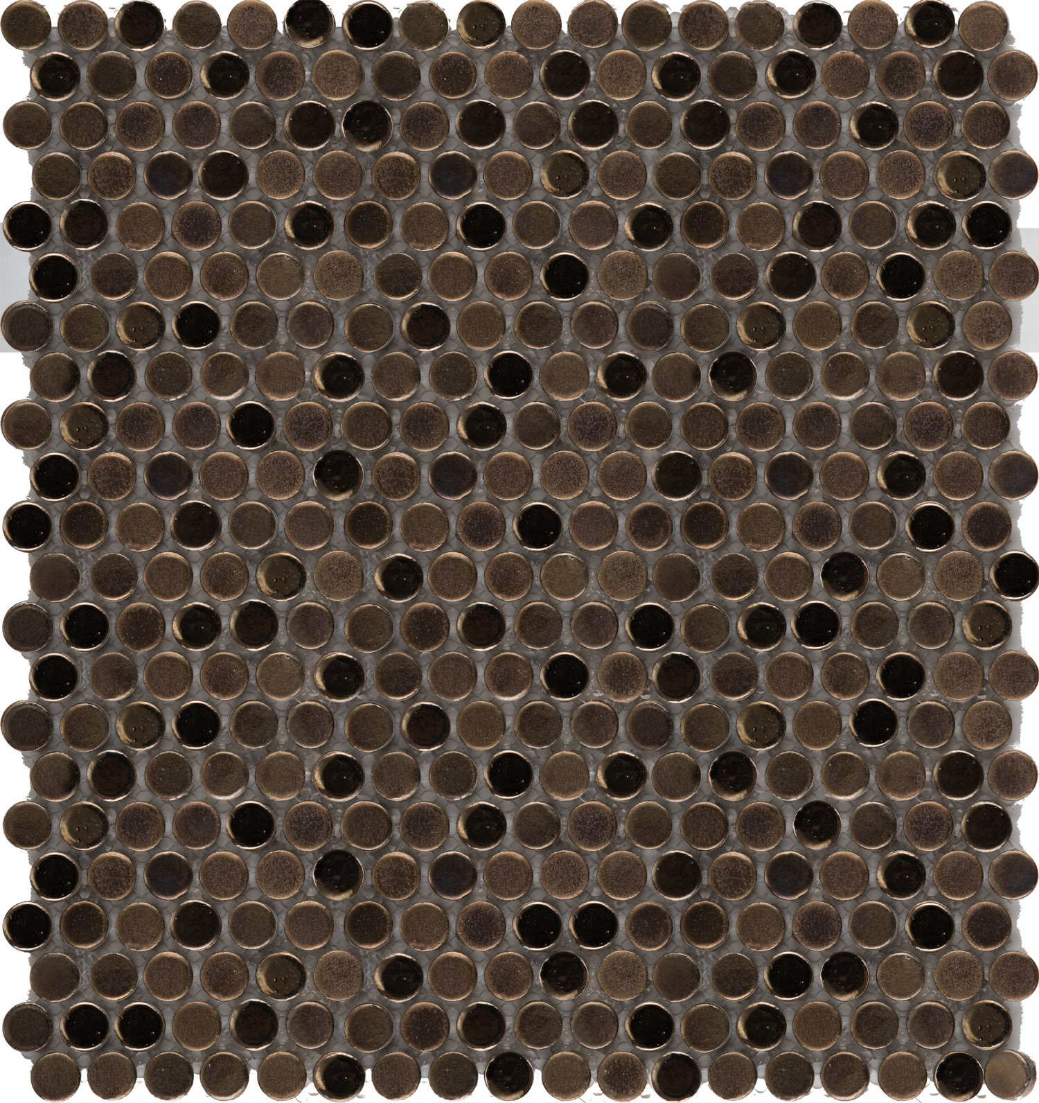 Emser Tile Confetti Porcelain Penny Mosaic In Bronze Wayfair