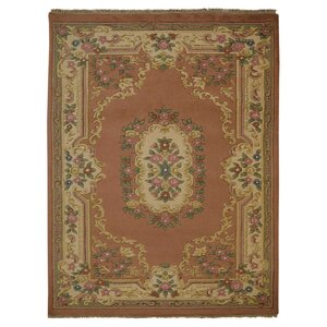 Shephard Hand-Knotted Wool Rose/Cream Area Rug