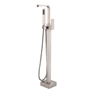 Single Handle Floor Mounted Tub Filler with Hand Shower