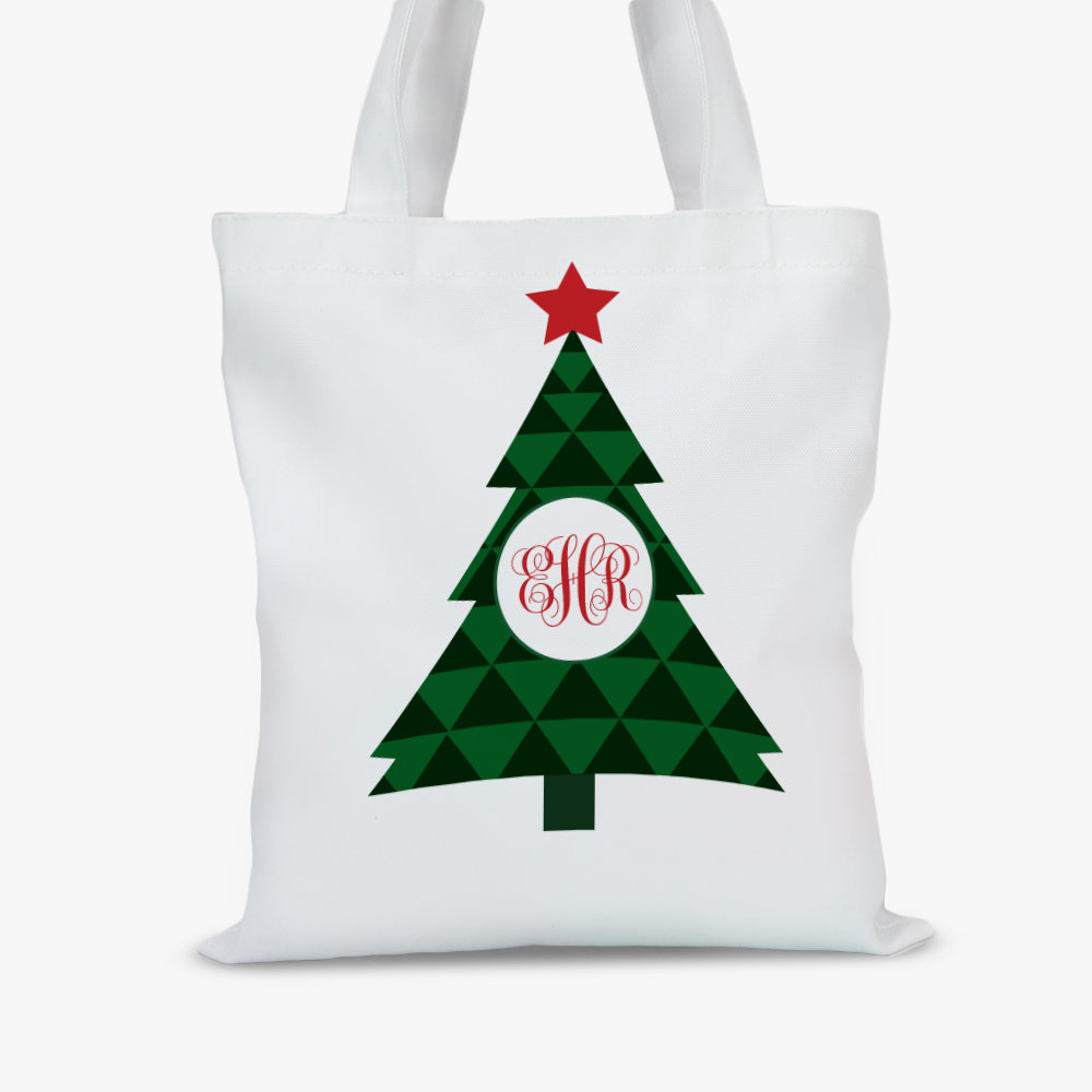 Monogramonline Inc Personalized Christmas Tree Picnic Tote Bag Monogramonline Inc Personalized Christmas Tree Picnic Tote Bag