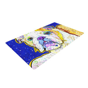 Rebecca Fischer Mavis Bull Dog Blue/White Area Rug
