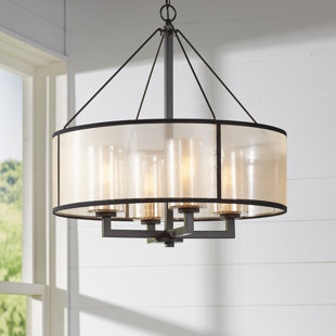 Chandeliers You Ll Love Wayfair Dailey 4 Light Drum Chandelier