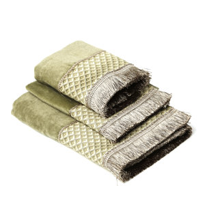 Amore Sage Decorative 3 Piece Towel Set
