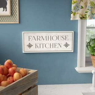 Country Kitchen Pictures Wayfair Farmhouse Kitchen Typography Rectangle Textual Art On Canvas