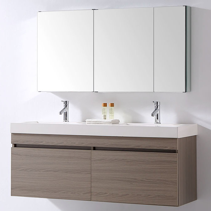 Zuri 55" Double Bathroom Vanity Set & Reviews AllModern