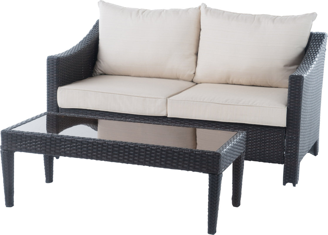 Home Loft Concepts Dragoon Piece Outdoor Loveseat Table - Defaultname home loft concepts dragoon piece outdoor loveseat table - defaultname
