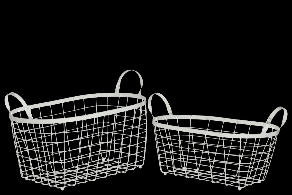 Urban Trends 2 Piece Metal Rectangle Wire Basket Set & Reviews Wayfair