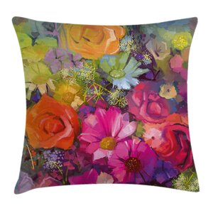 Floral Daisies Peony Gerbera Pillow Cover
