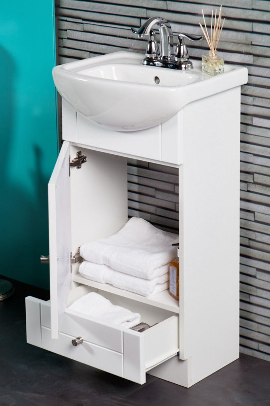 Petite Bathroom Vanity fine fixtures petite 16" single bathroom vanity set & reviews Petite Bathroom Vanity fine fixtures petite 16" single bathroom vanity set & reviews