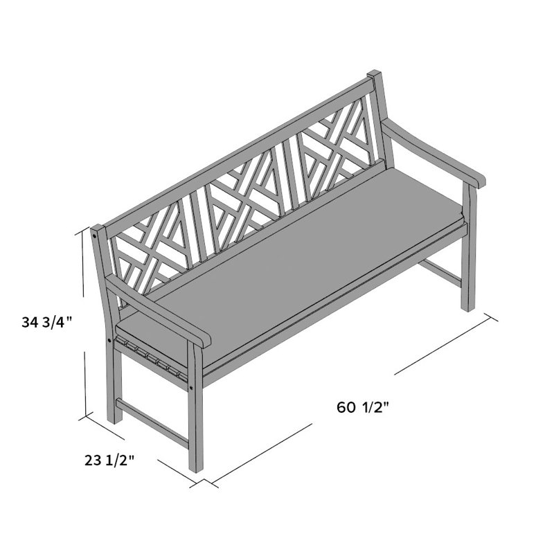 Alcott Hill Stanwich 3 Seat Acacia and Polyester Garden Bench & Reviews