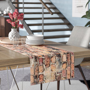 102 Inch Table Runner Wayfair Susan Sanders Rustic Bricks Table Runner