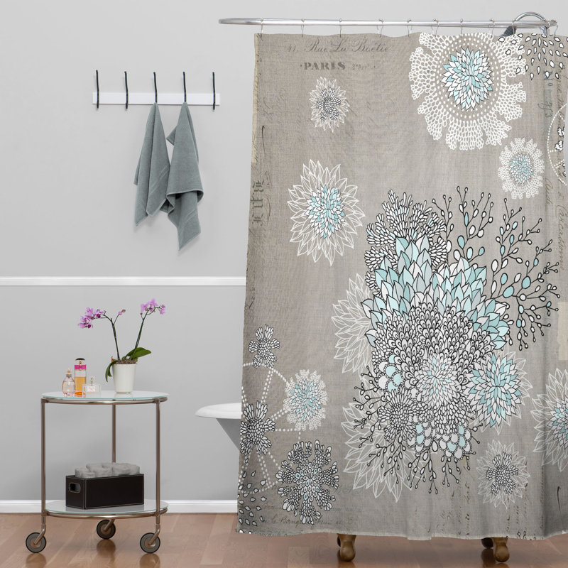 French Inspired Shower Curtain Zh84 Roccommunity Finest Holley Shower Curtain Reviews Allmodern Ru33