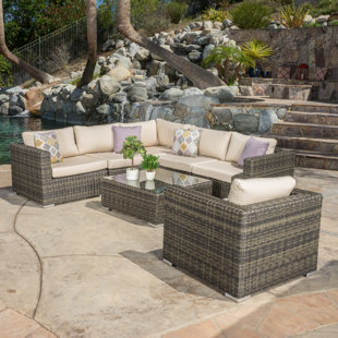 Sunbrella Outdoor Sofa Sets Joss Main Myres 7 Piece Sunbrella Sectional Set With Cushions