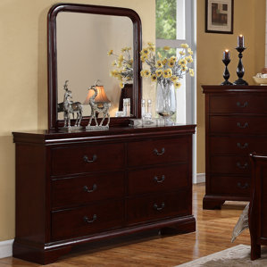Venice 6 Drawer Dresser with Mirror by A&J Homes Studio